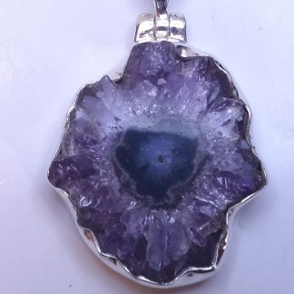 Silver Amethyst stalactite pendant