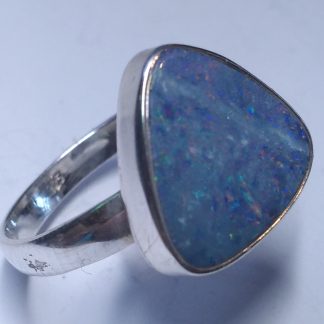 Silver Opal doublet ring