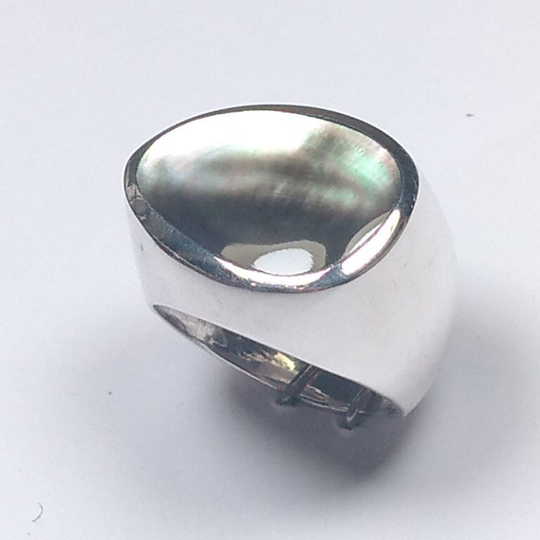 Silver Abalone ring - Image 2