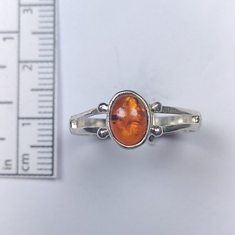Silver Amber ring - Image 2