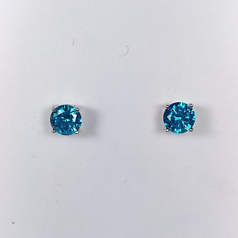 Silver CZ earrings