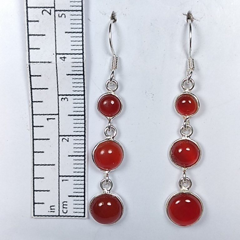 Silver Carnelian earrings - Image 2