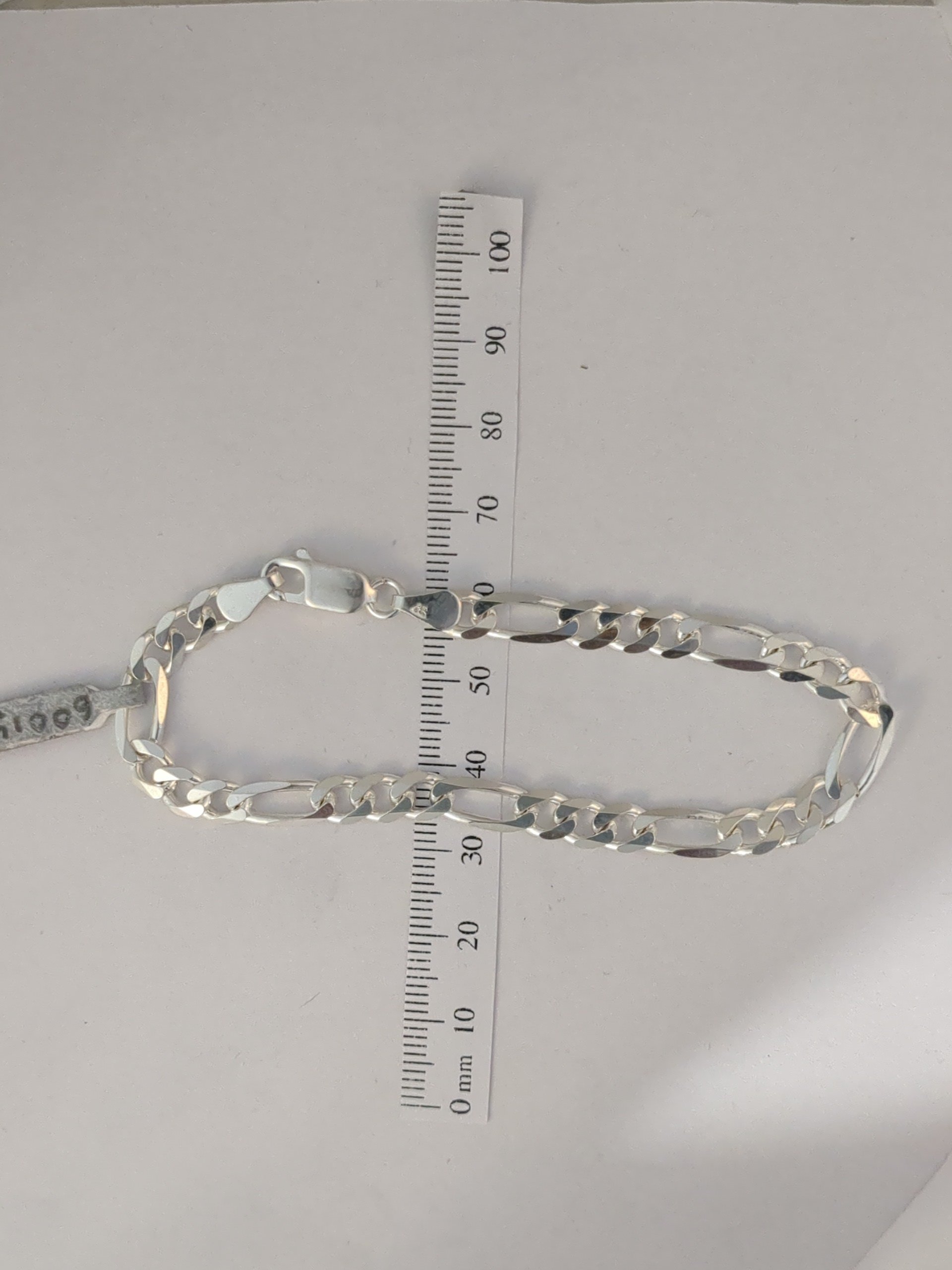 Silver 7" Figaro bracelet