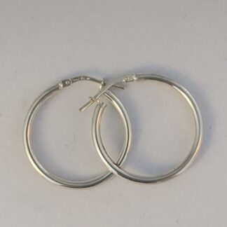 Silver hoop earrings