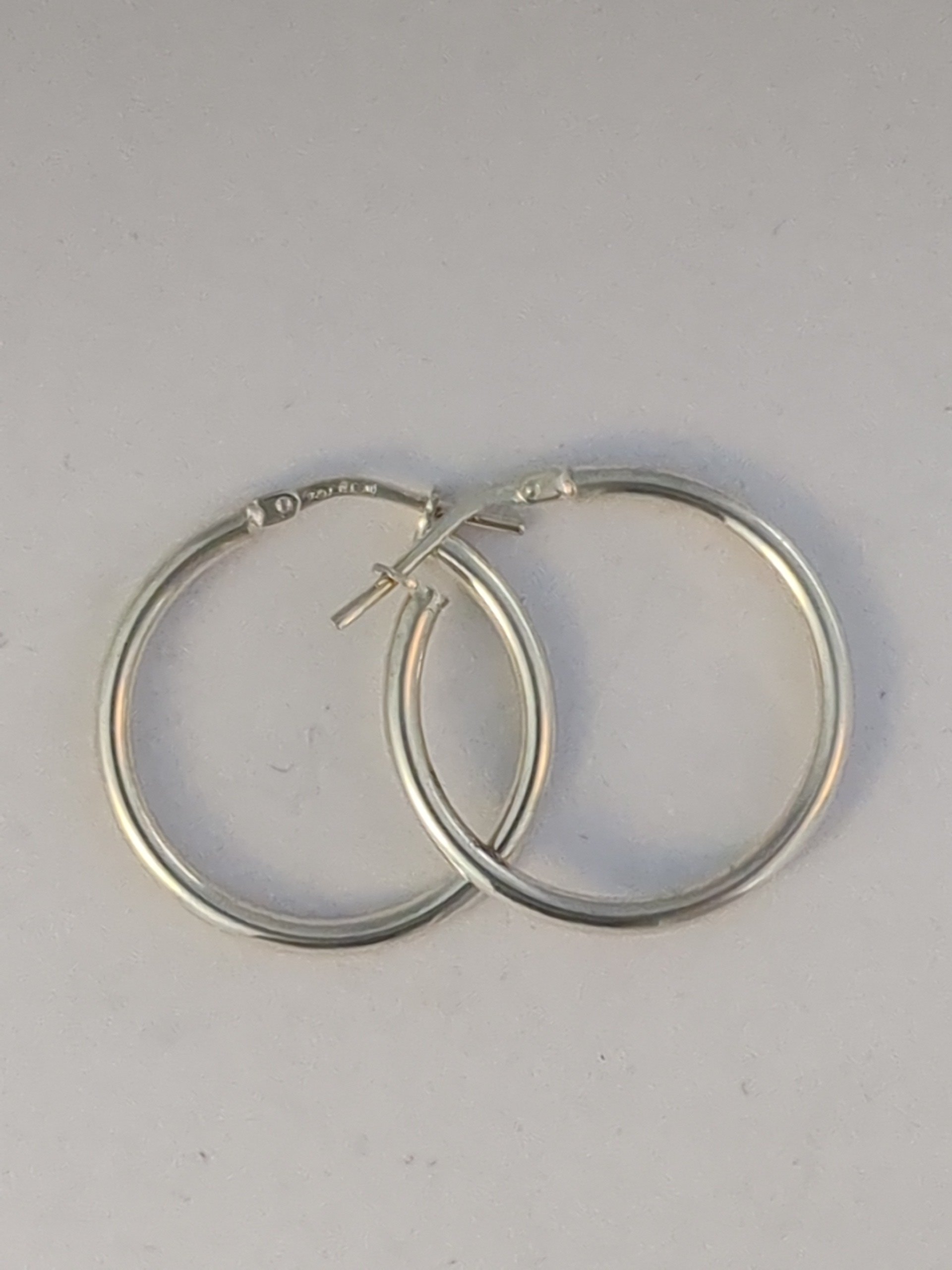 Silver hoop earrings
