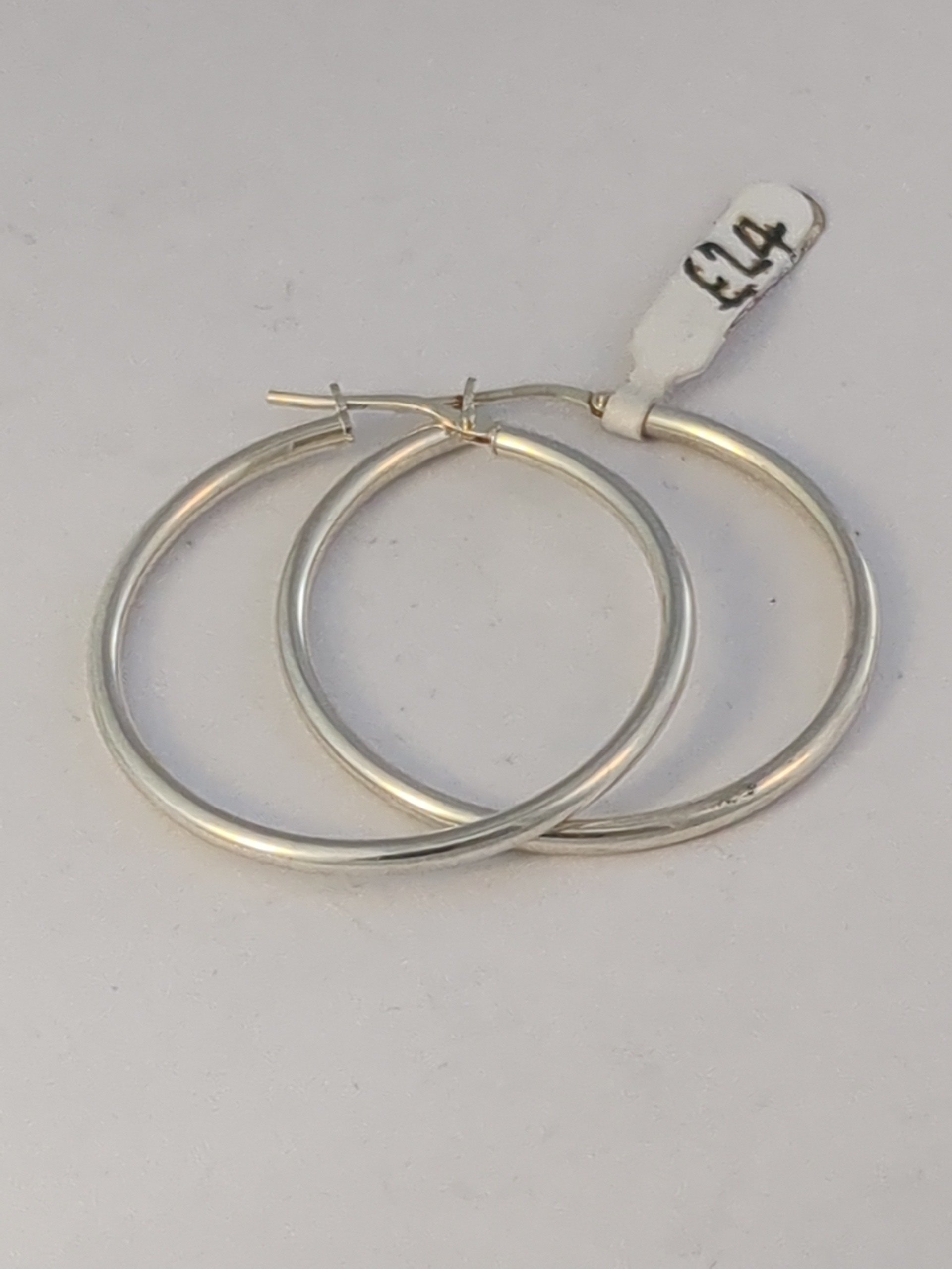 Silver hoop earrings