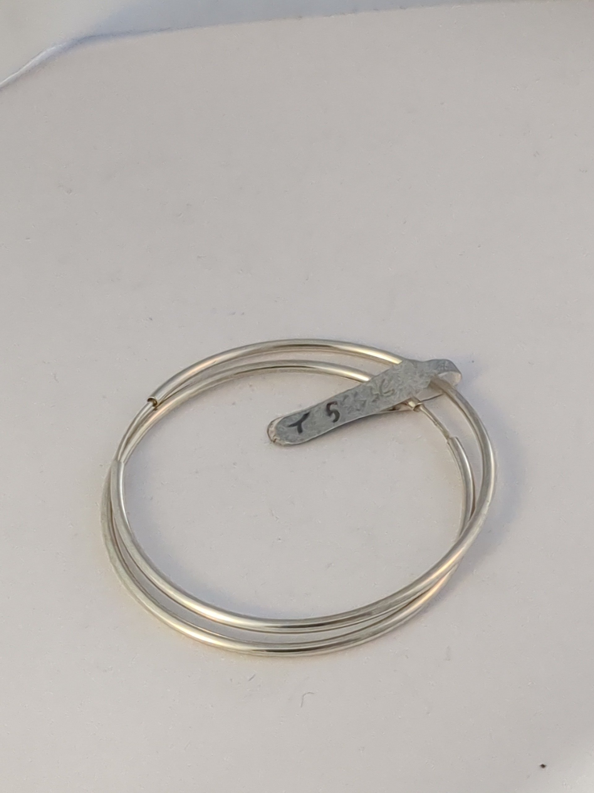 Silver hoop earrings