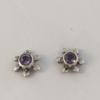 Silver stud earrings