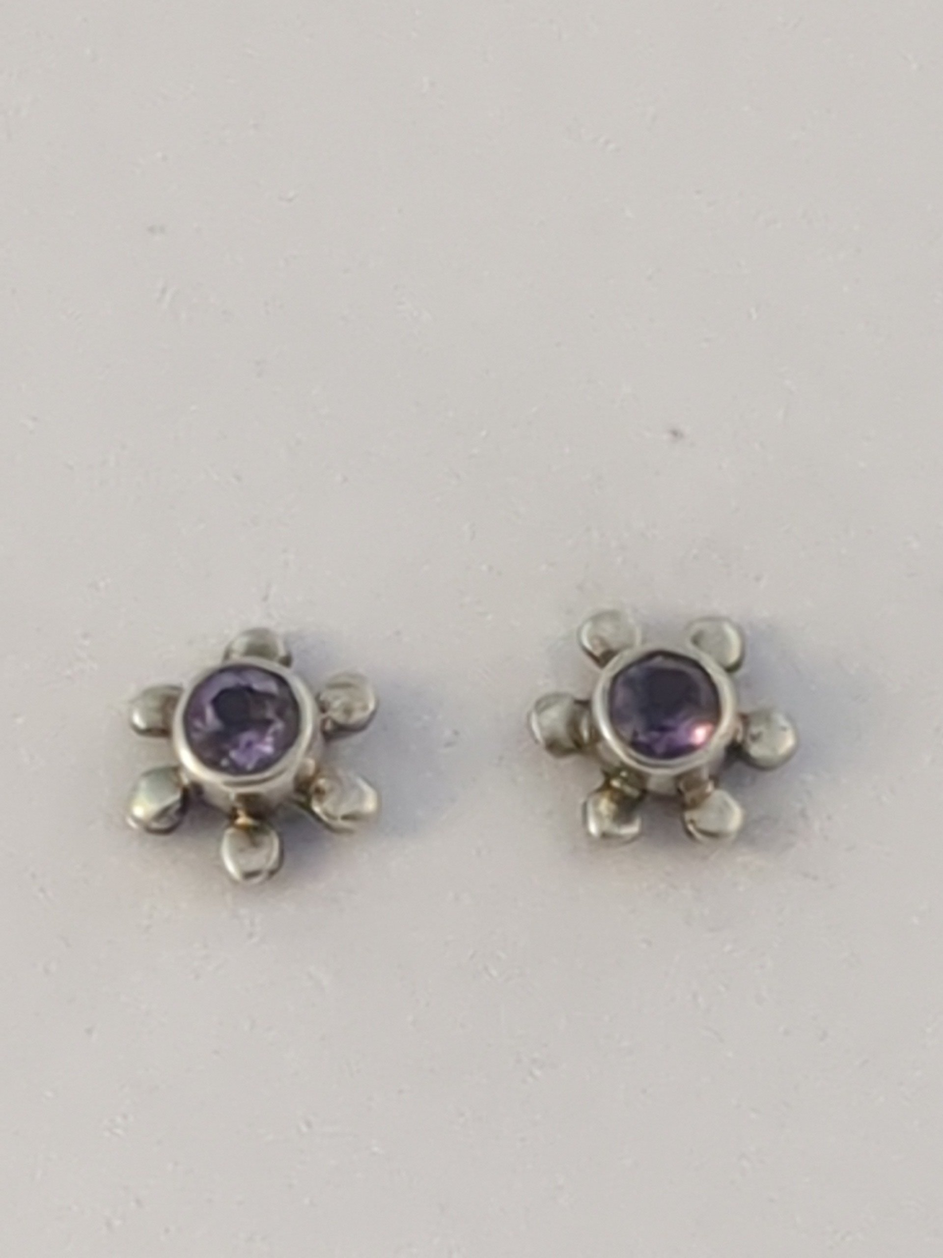 Silver stud earrings