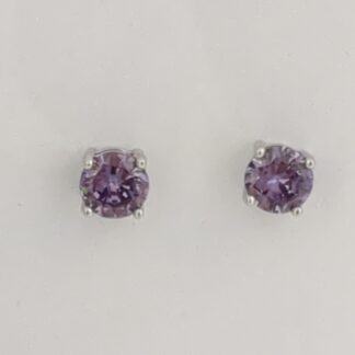Silver cz  stud earrings
