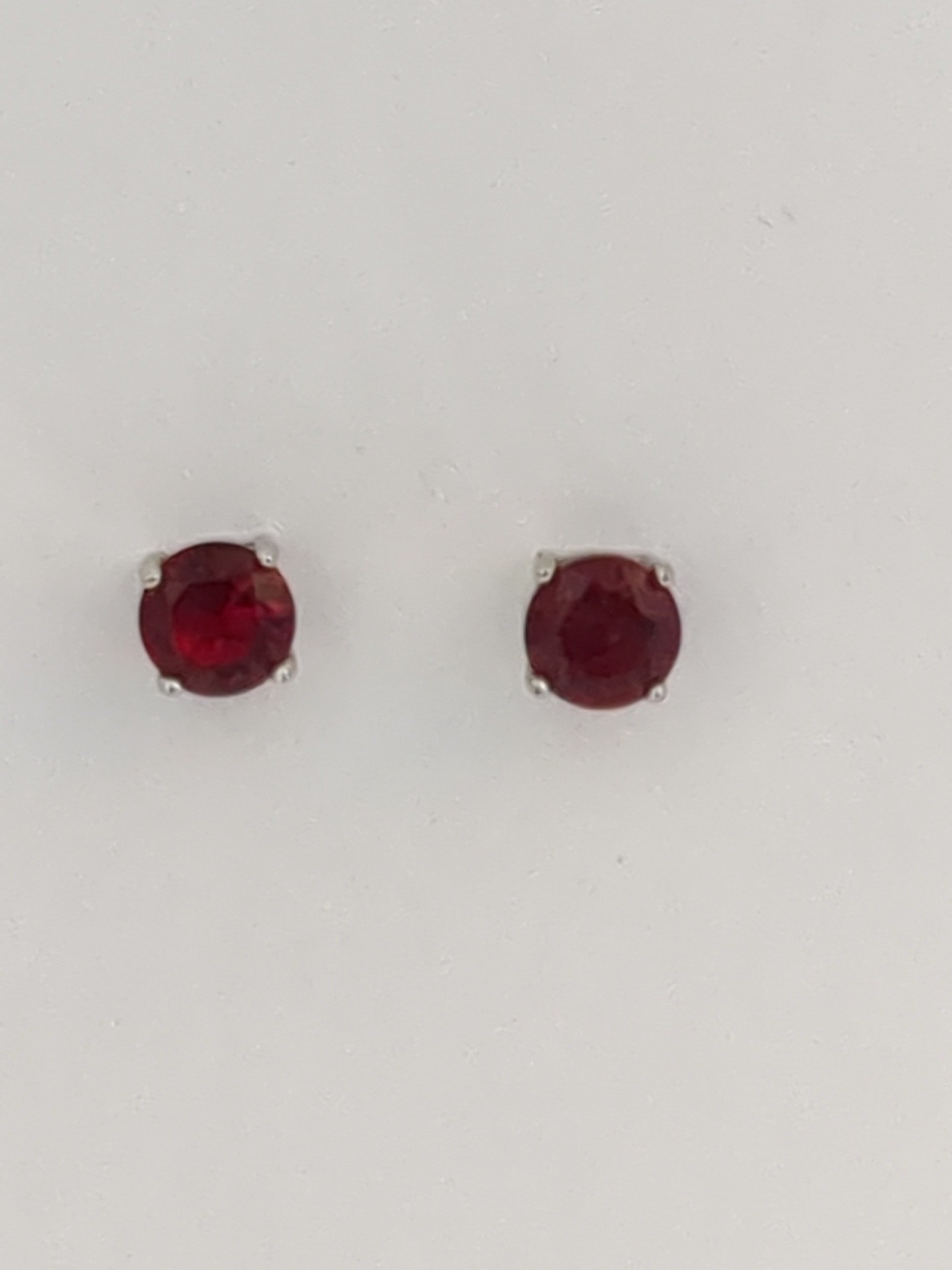 Silver CZ stud earrings