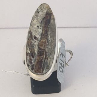 Silver Astrophyllite Druzy R ring