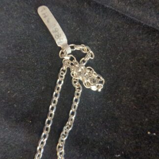 silver faceted belcher chain 18"