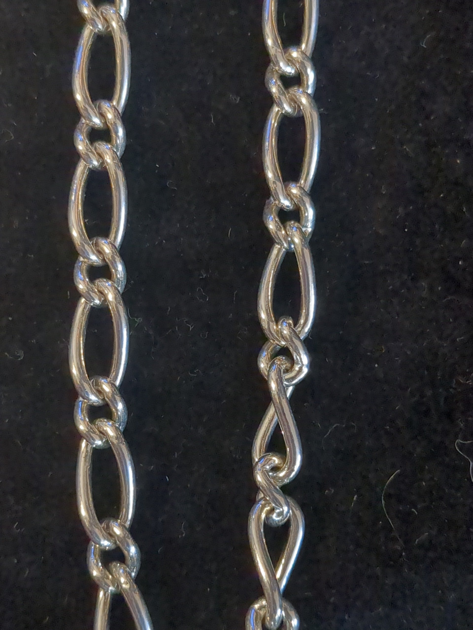 Silver Figaro chain