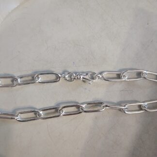 Silver paper link chain 18"