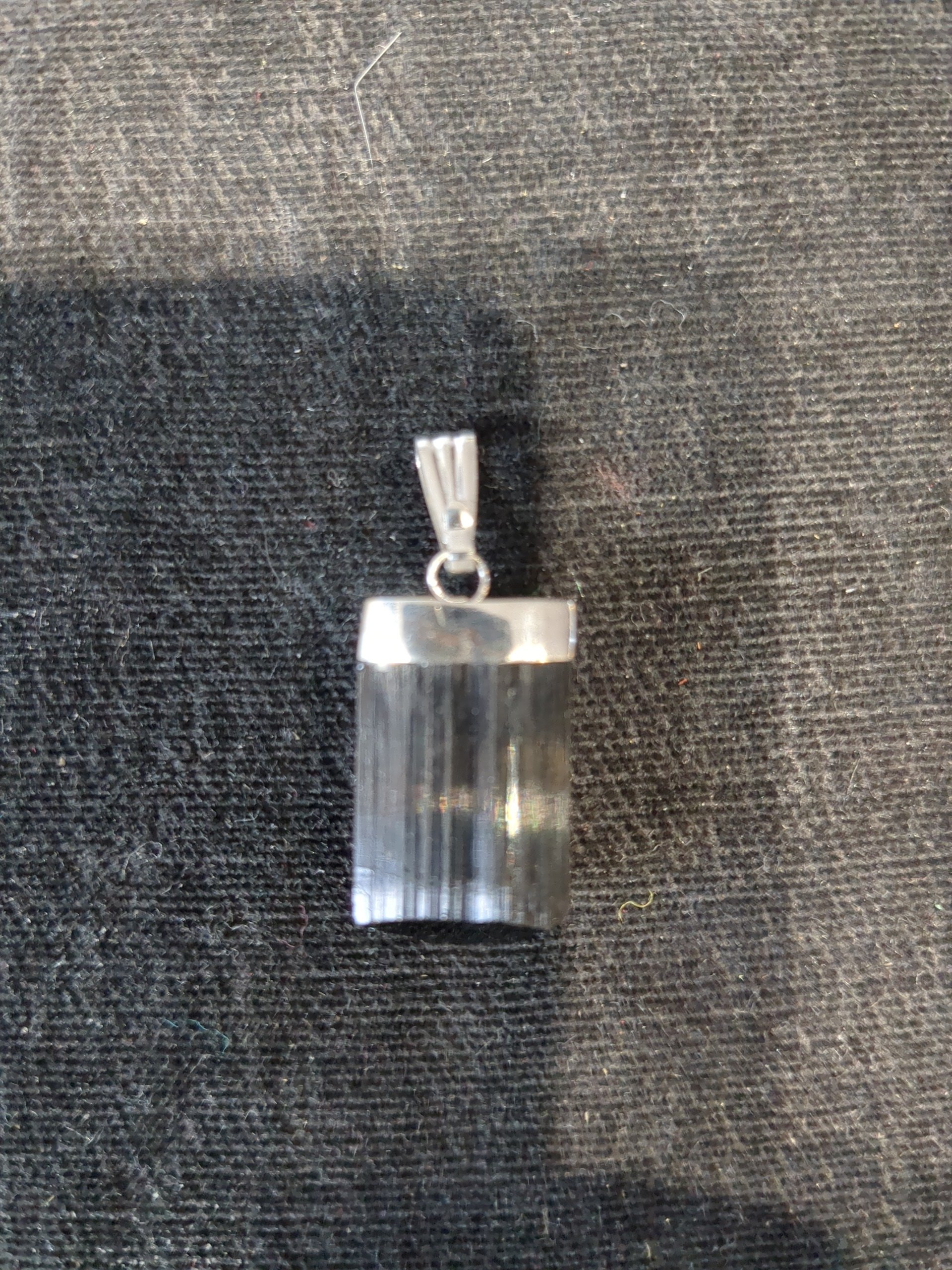 Silver tourmaline pendant