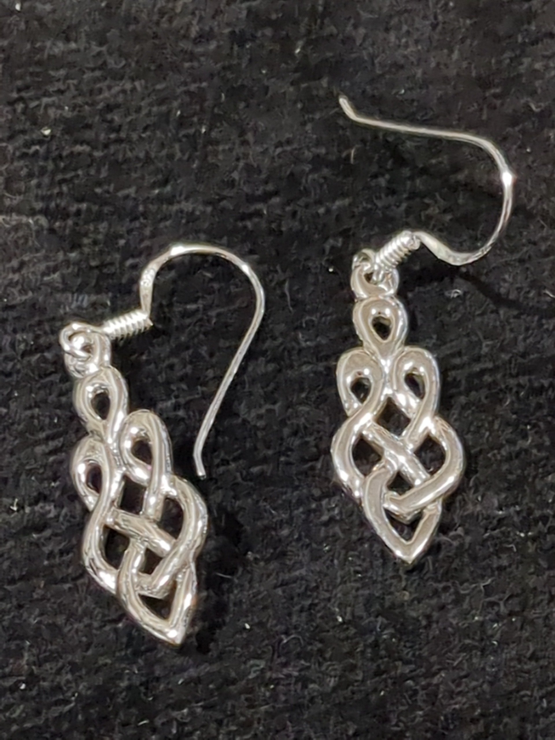 Silver drop earrings