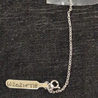 9ct white gold filed trace chain 18"