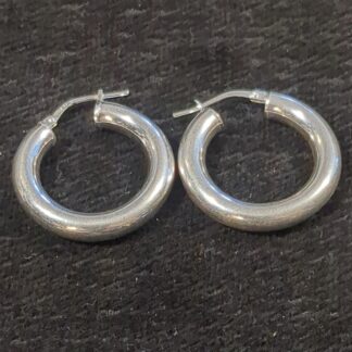 Silver hoop earrings
