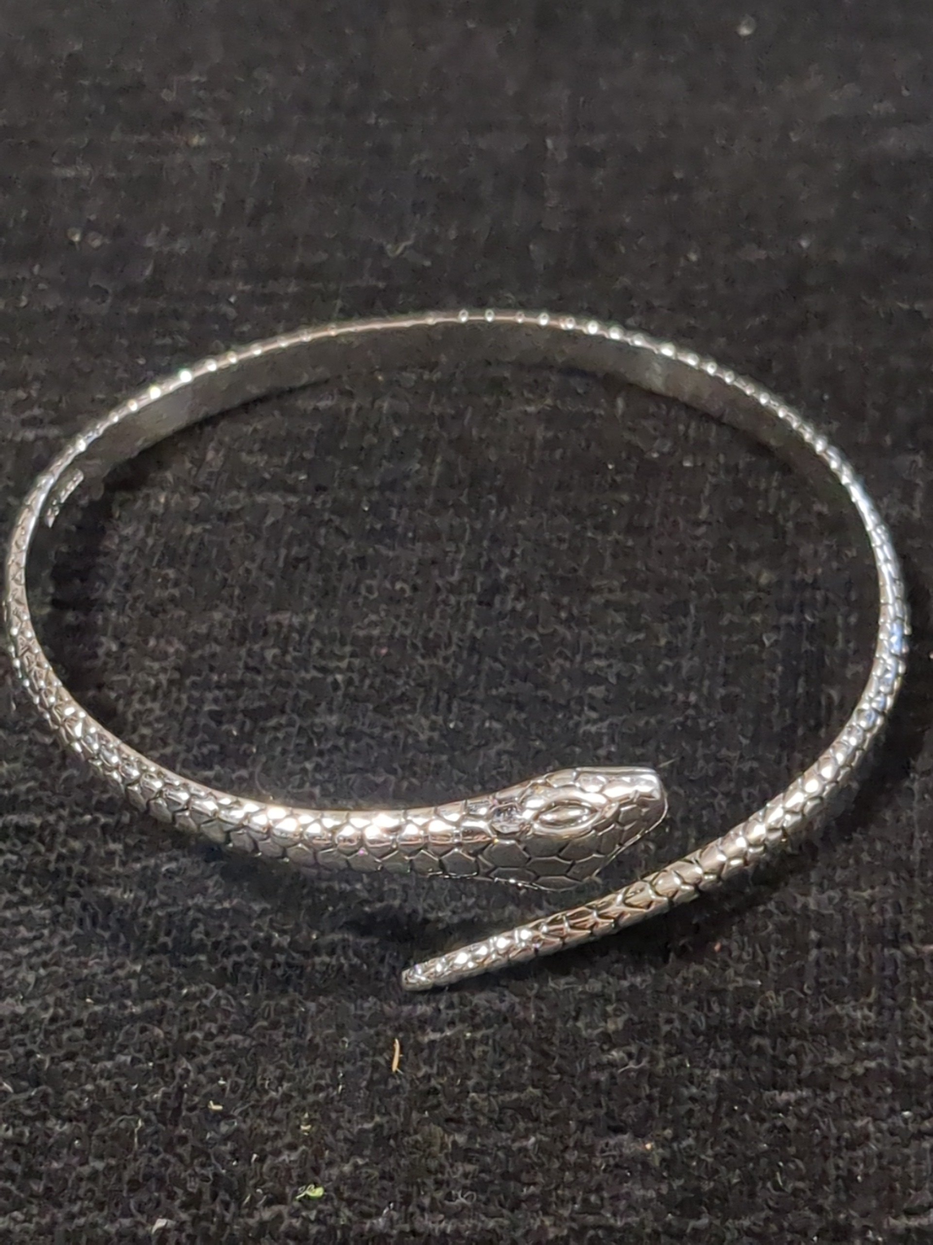 silver snake bangle