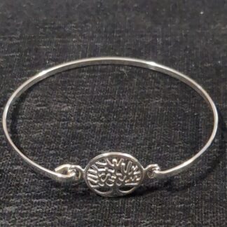 Silver tree of life bangle