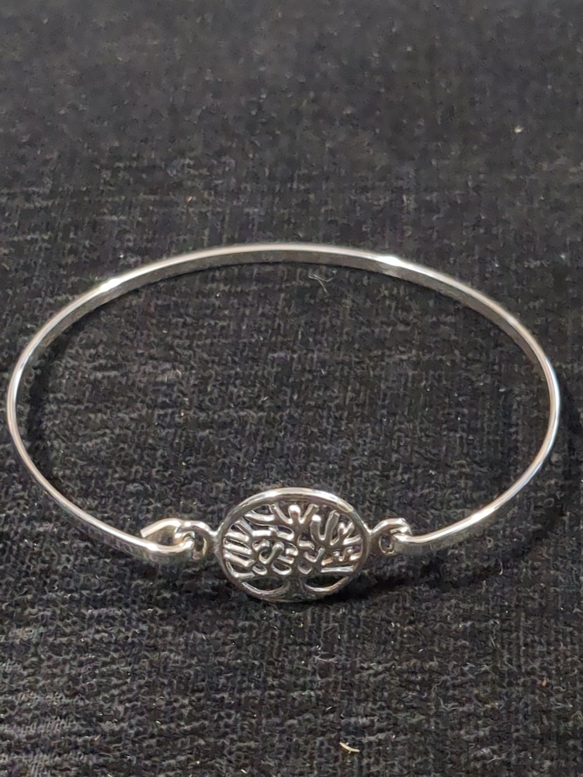 Silver tree of life bangle