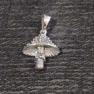 Silver mushroom pendant