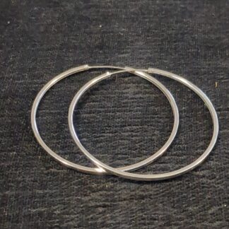Silver hoop earrings
