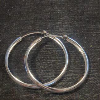 Silver hoop earrings