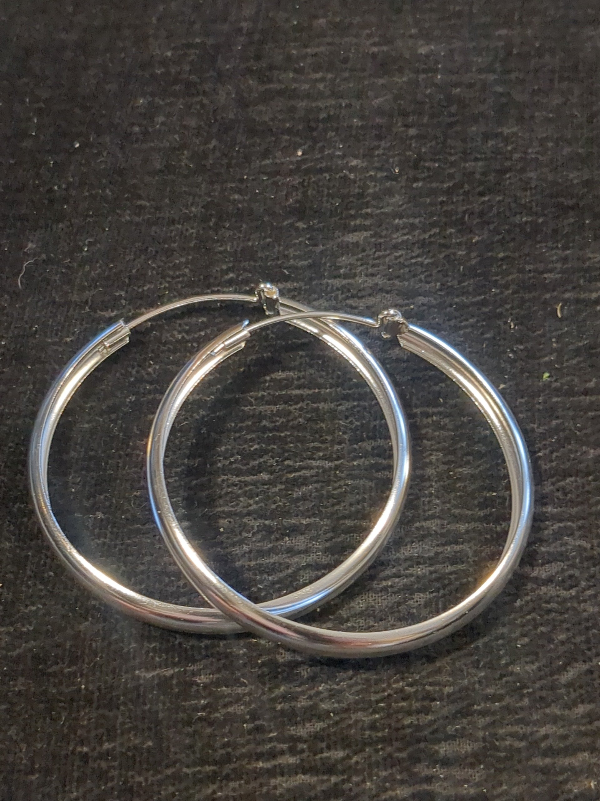 Silver hoop earrings