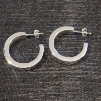 Silver hoop earrings