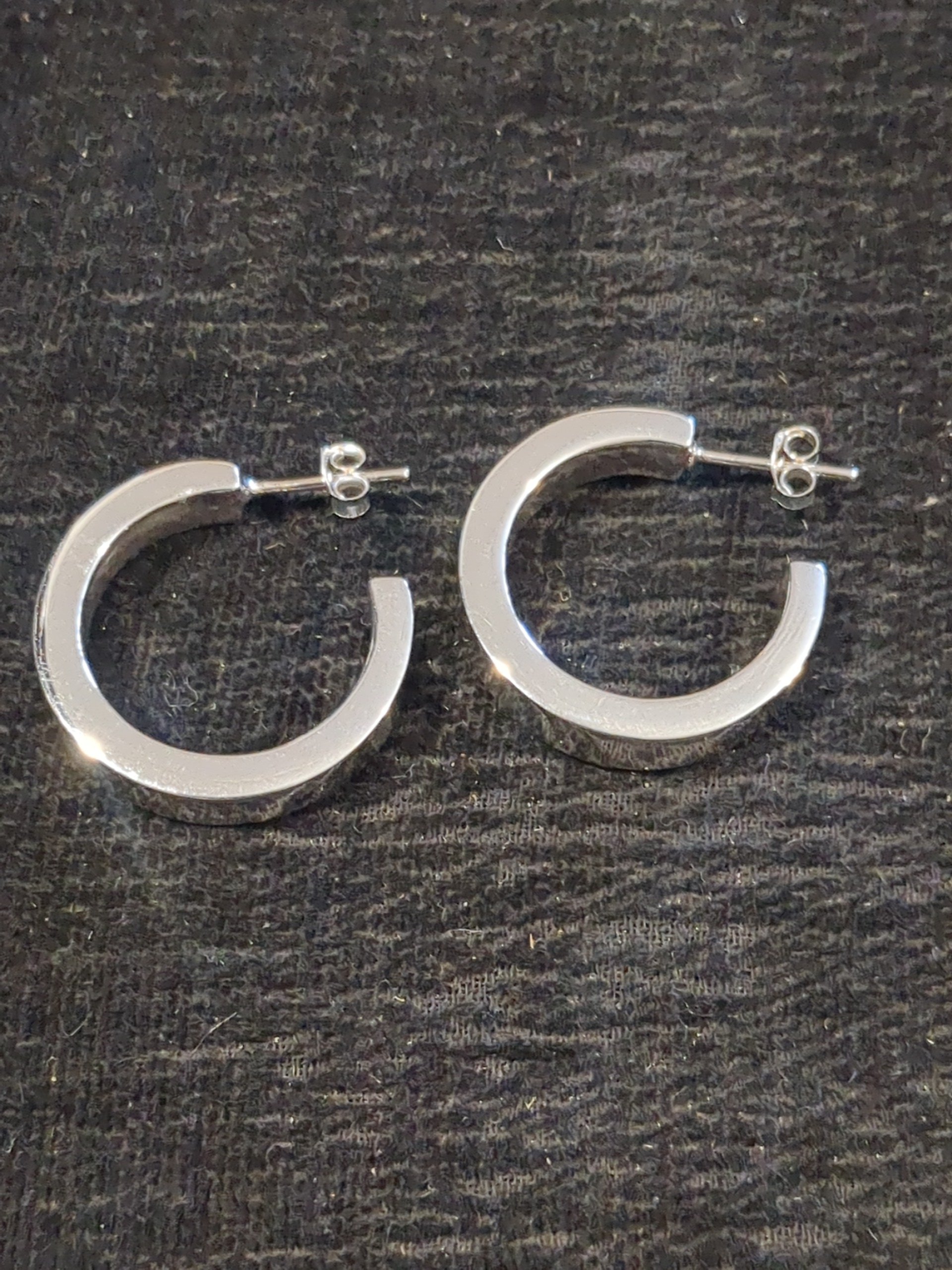 Silver hoop earrings