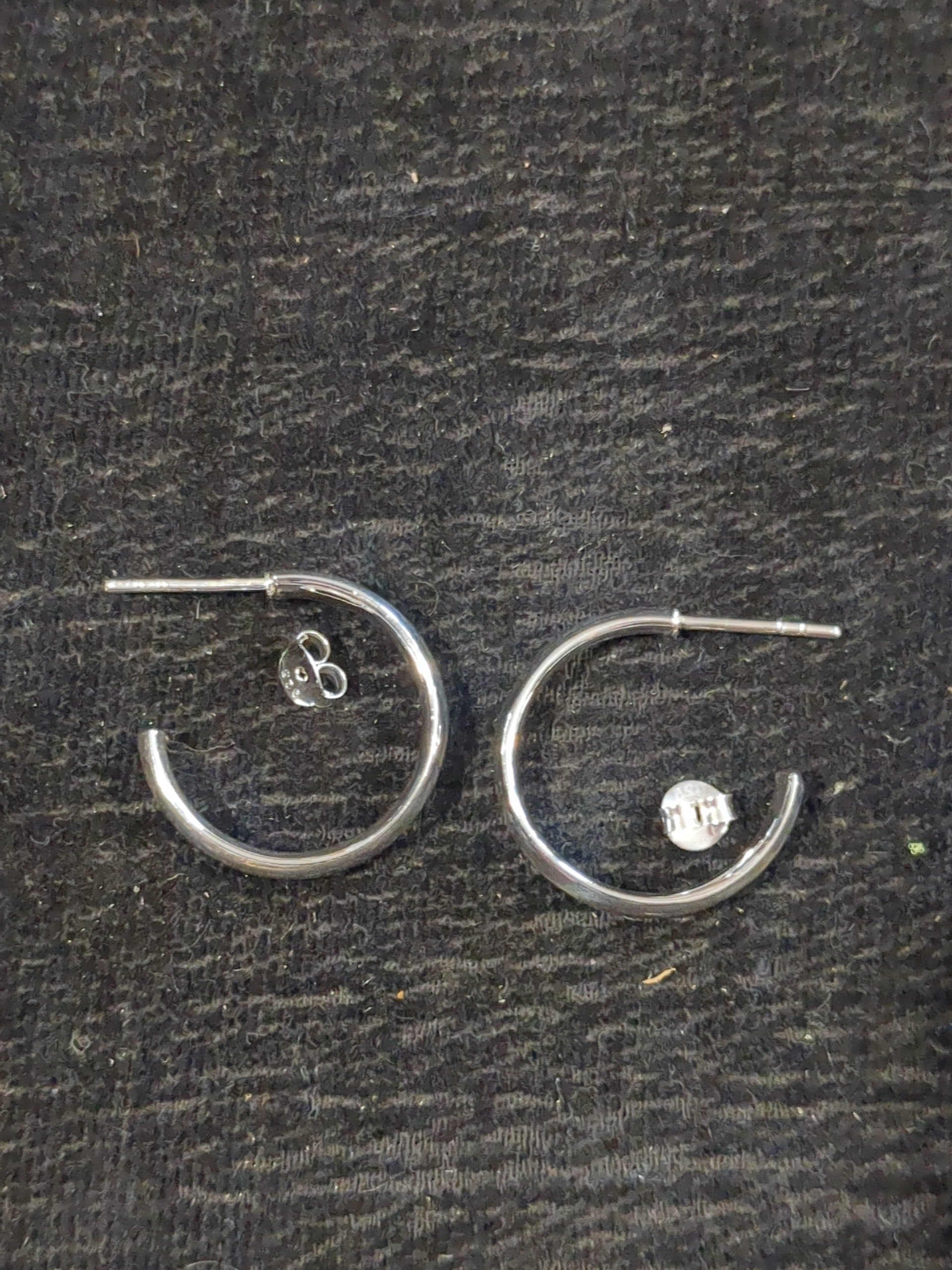 Silver 3/4 hoop earrings