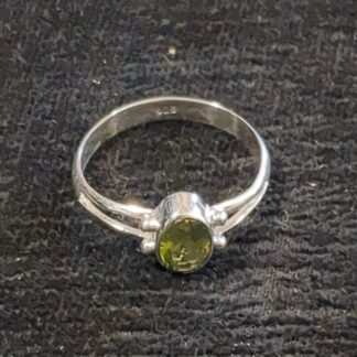 Silver Peridot ring