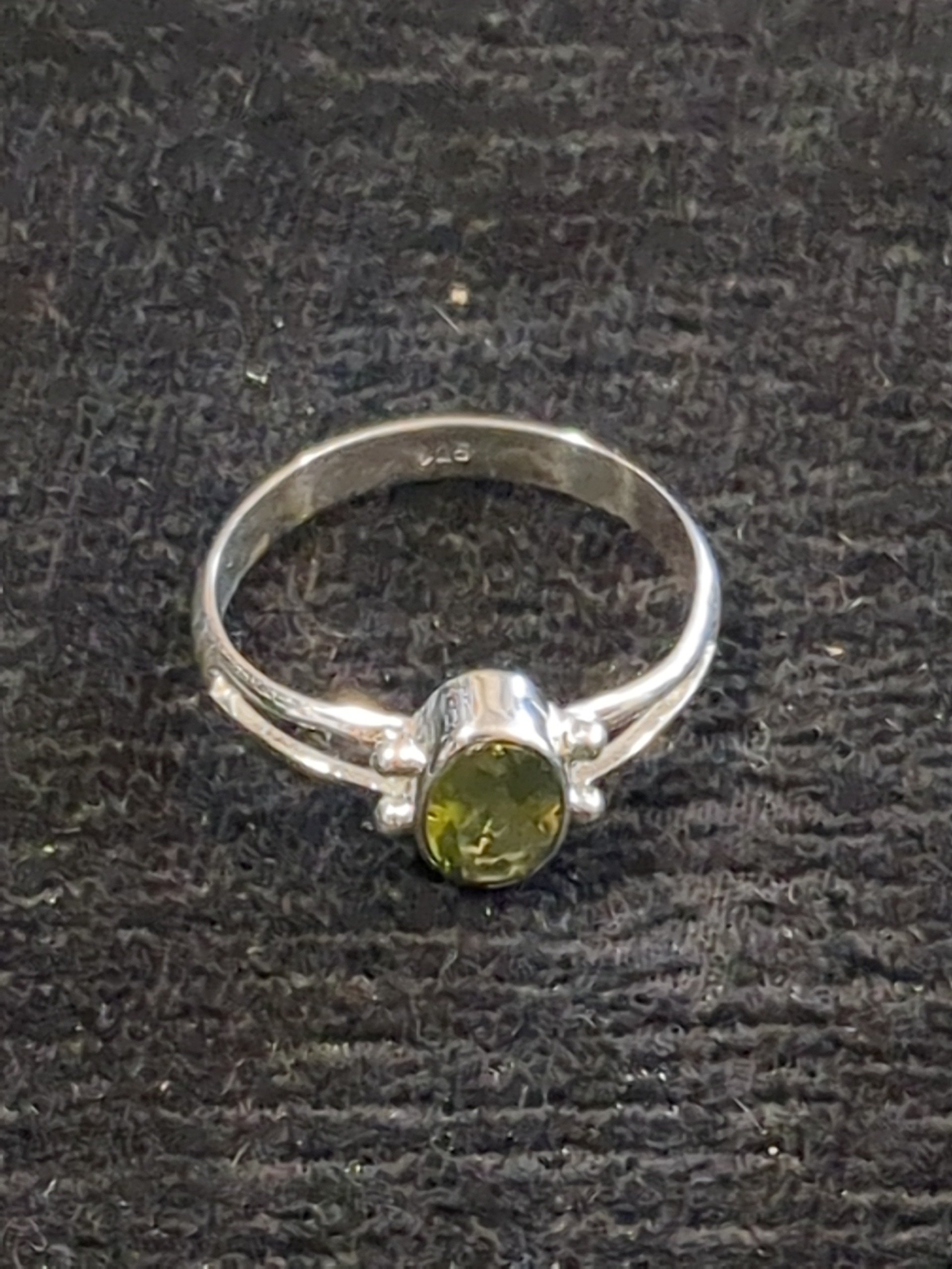 Silver Peridot ring