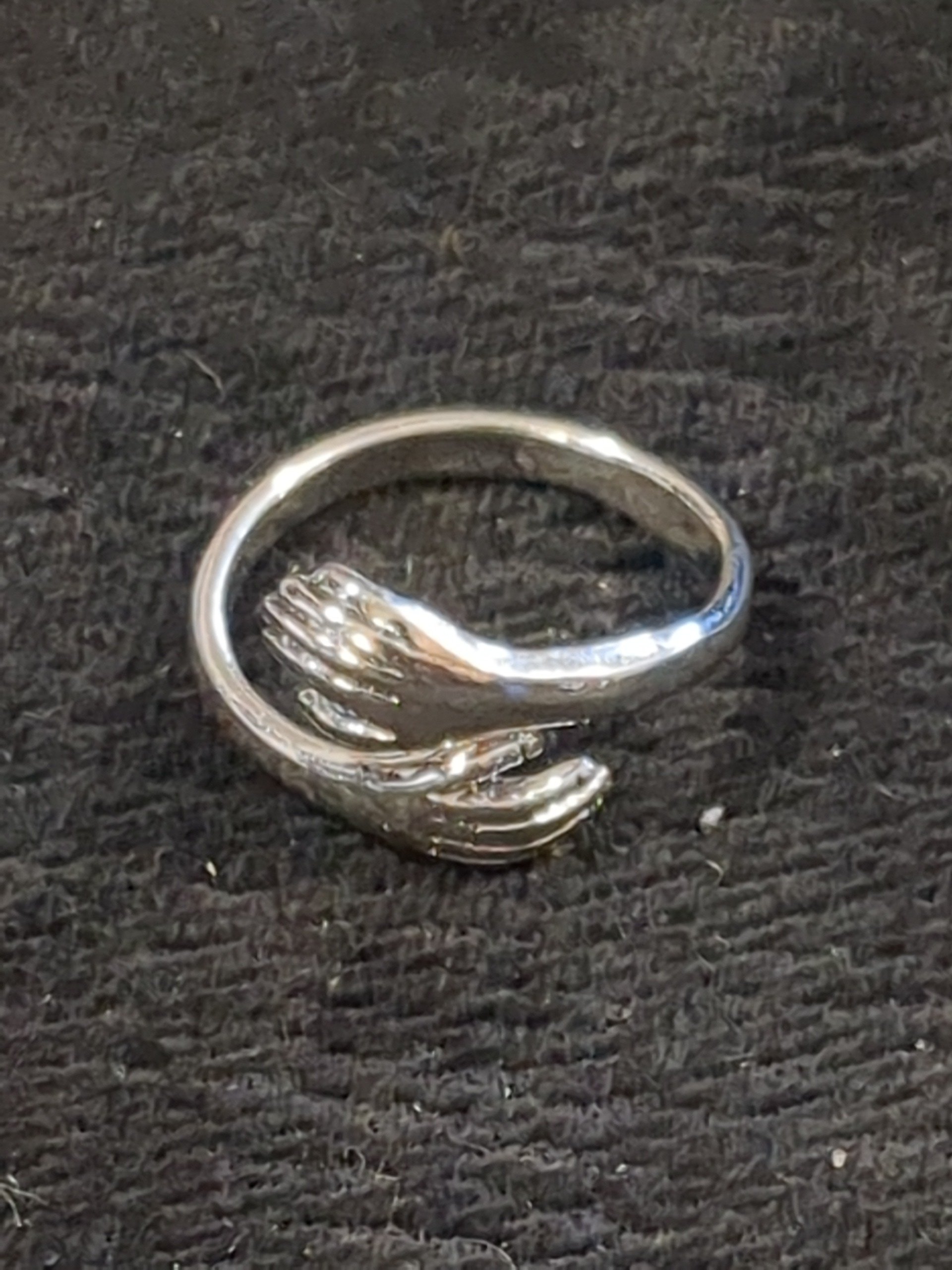 Silver hug ring