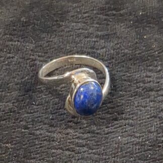 Silver lapis ring