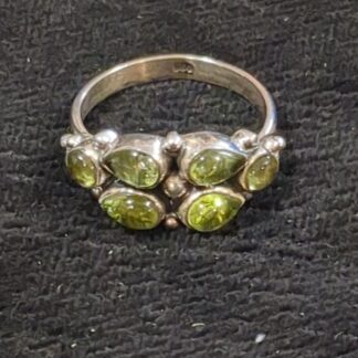 Silver peridot ring
