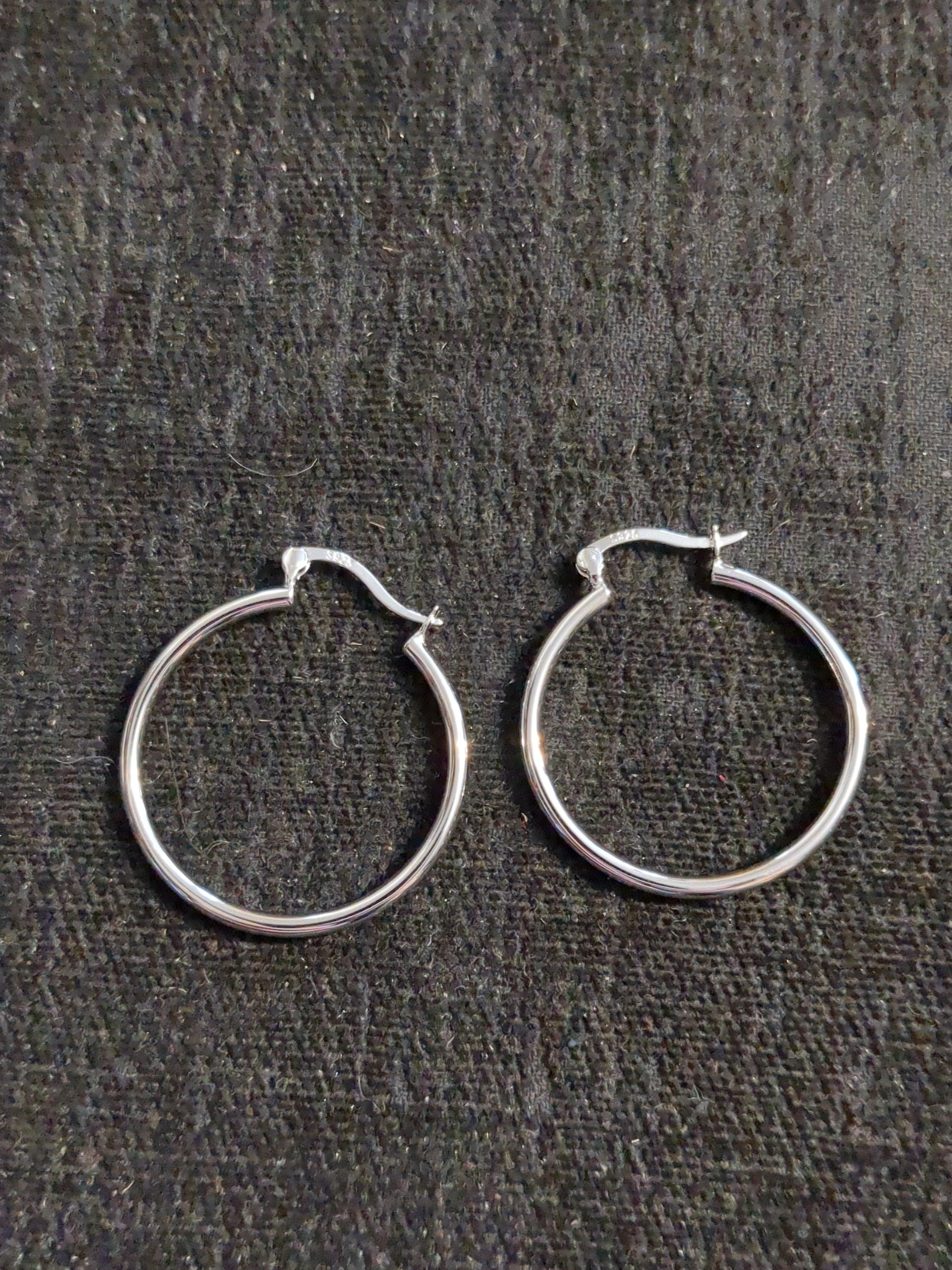 Silver hoop earrings