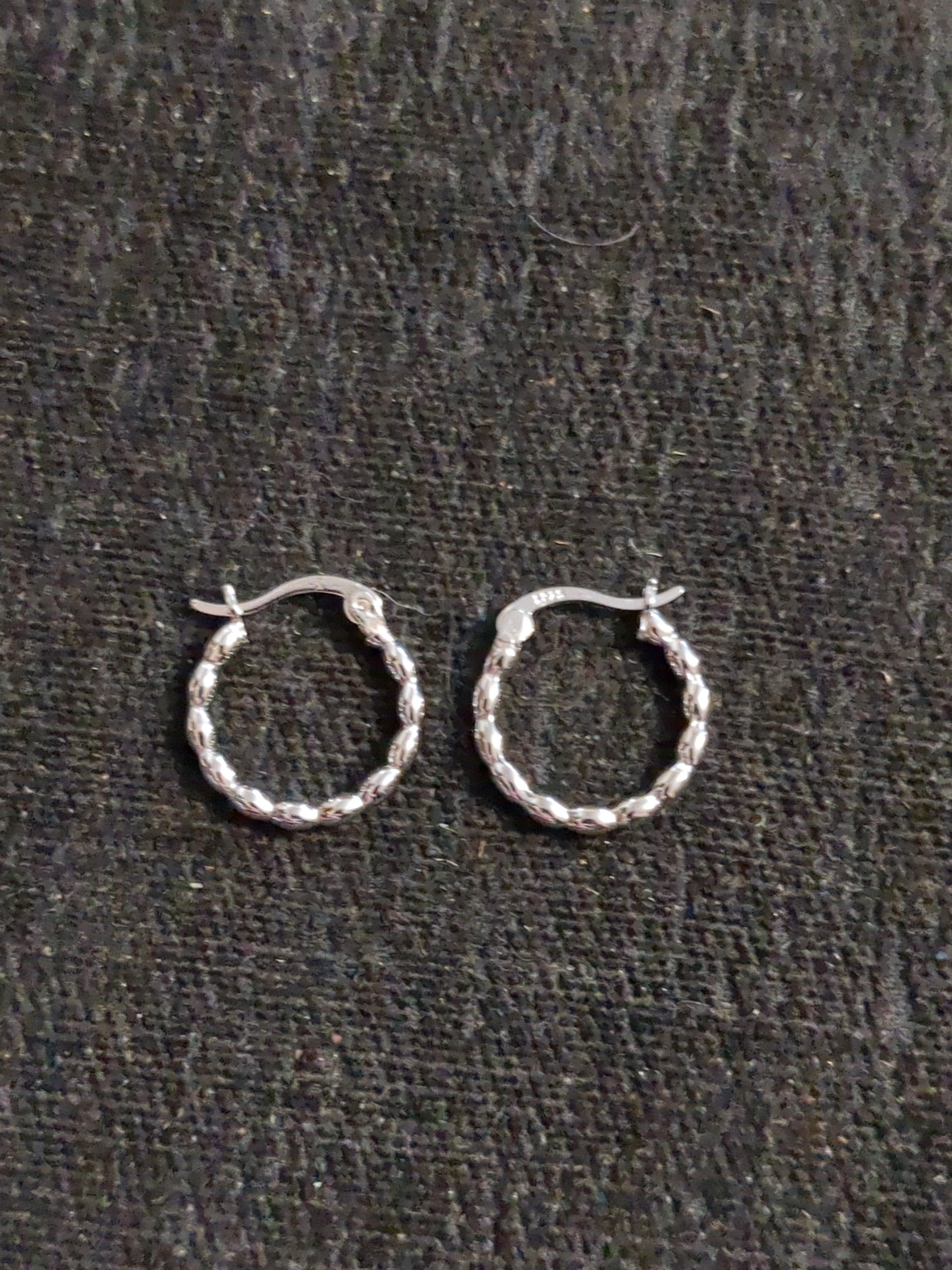 Silver hoop earrings