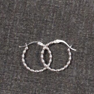 Silver hoop earrings