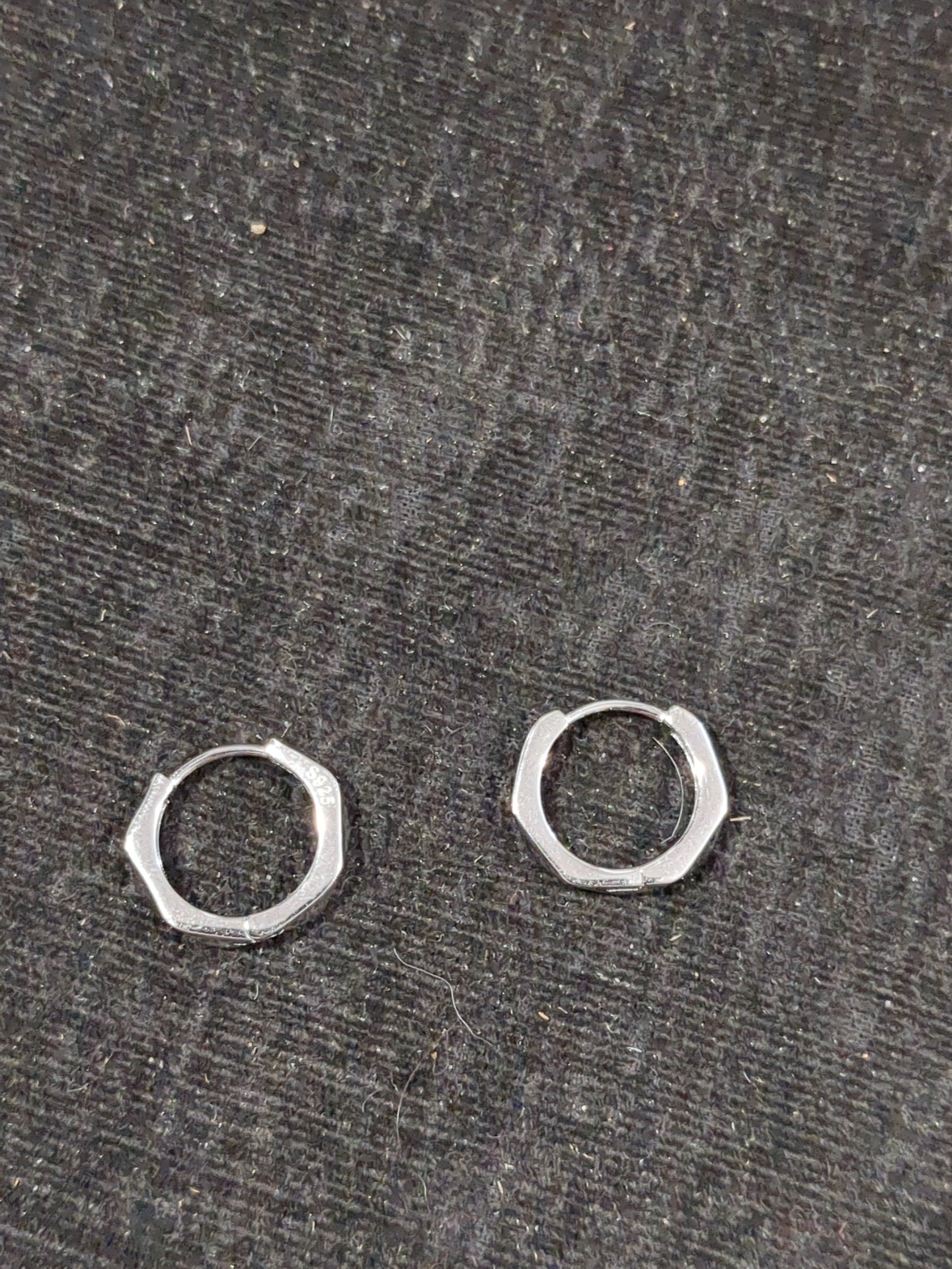 silver hoop earrings
