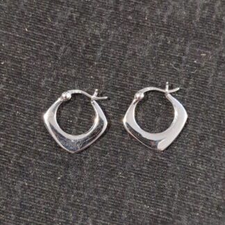 Silver hoop earrings