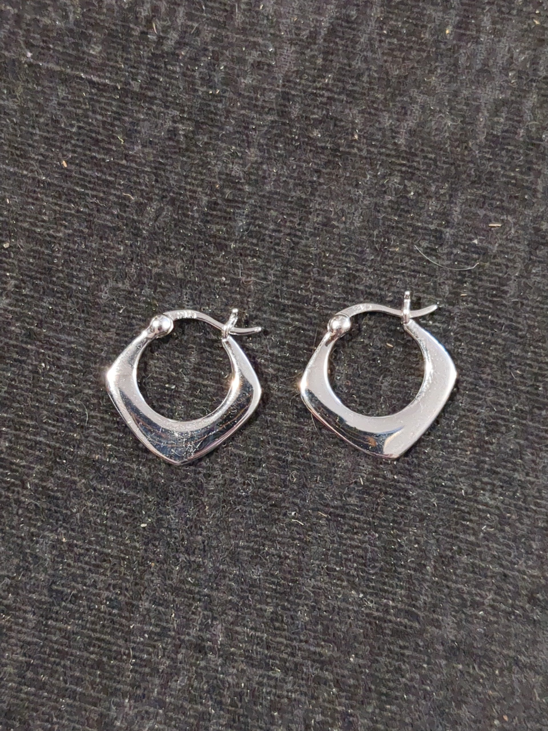 Silver hoop earrings