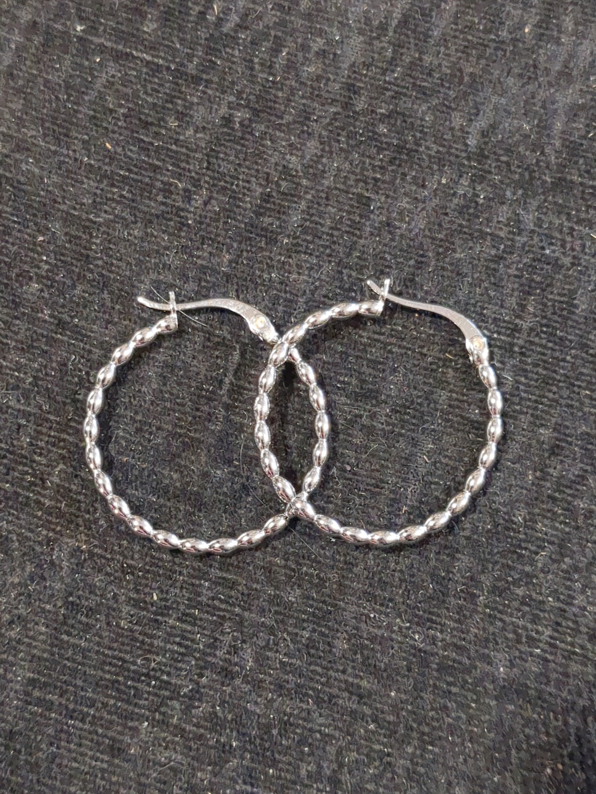 Silver hoop earrings