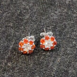 Silver CZ stud earrings