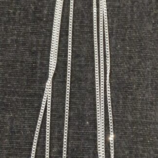 Silver curb chain 18"