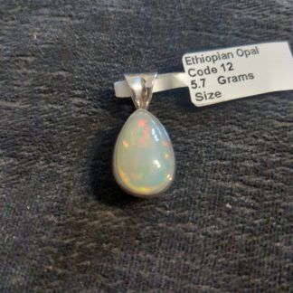 Silver opal pendant