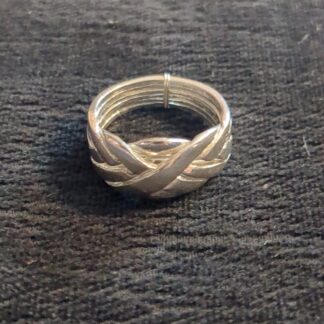 Silver Six band puzzle ring
