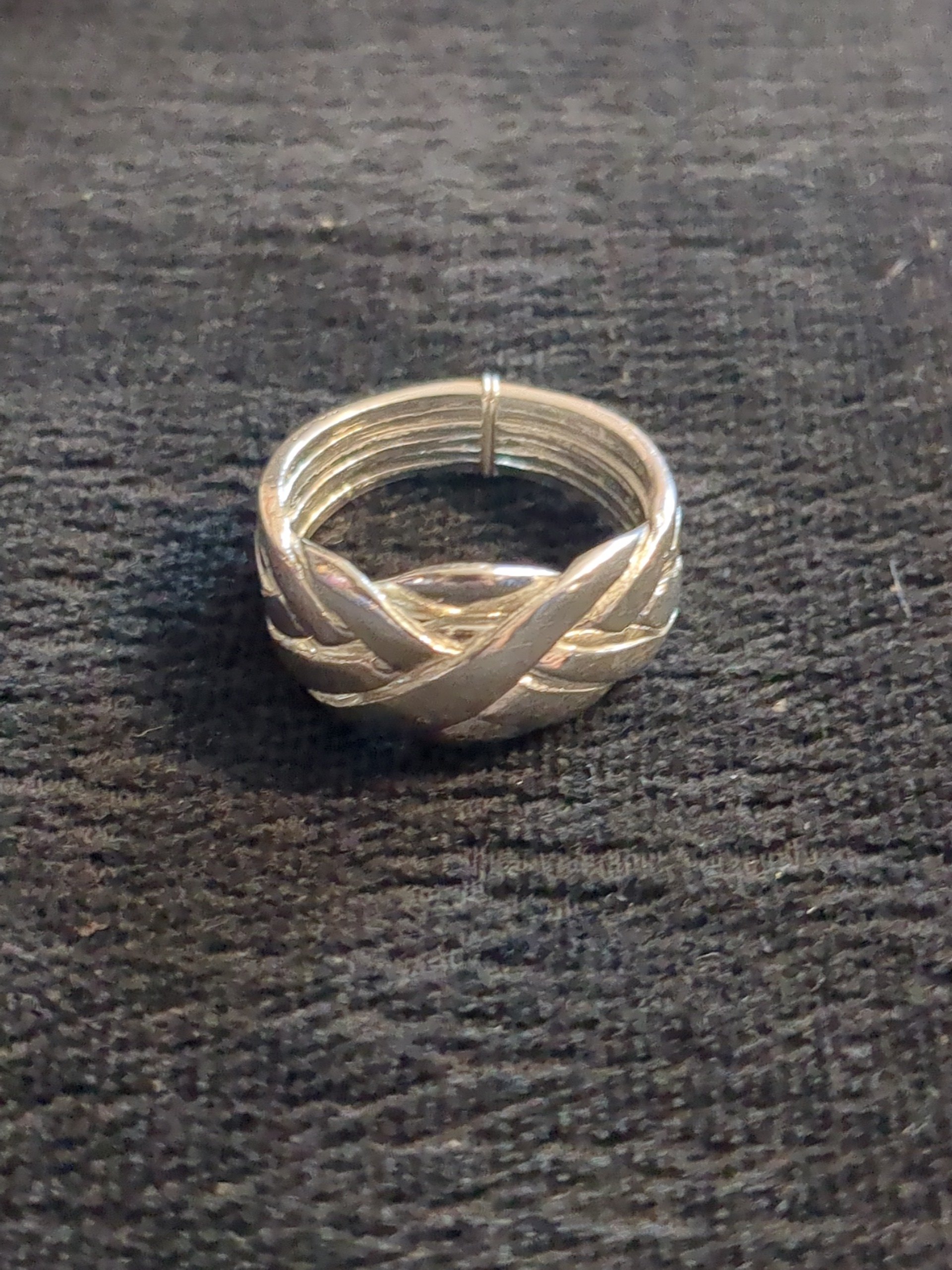 Silver Six band puzzle ring